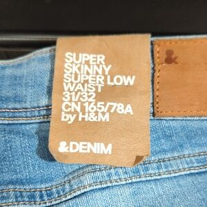 H&M Denim Super Skinny Jeans - Light Blue
